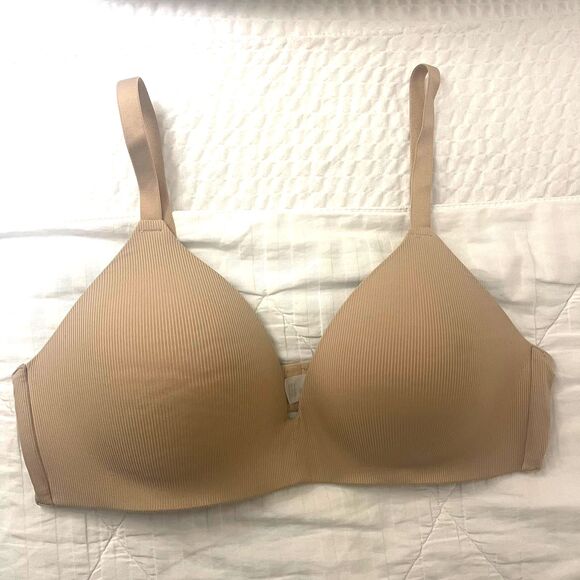 No Boundaries Women's Wireless Padded Tshirt Beige Bra Size XL - Picture 1 of 4